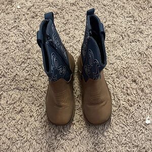 Children's Western Boots in Brown and Navy